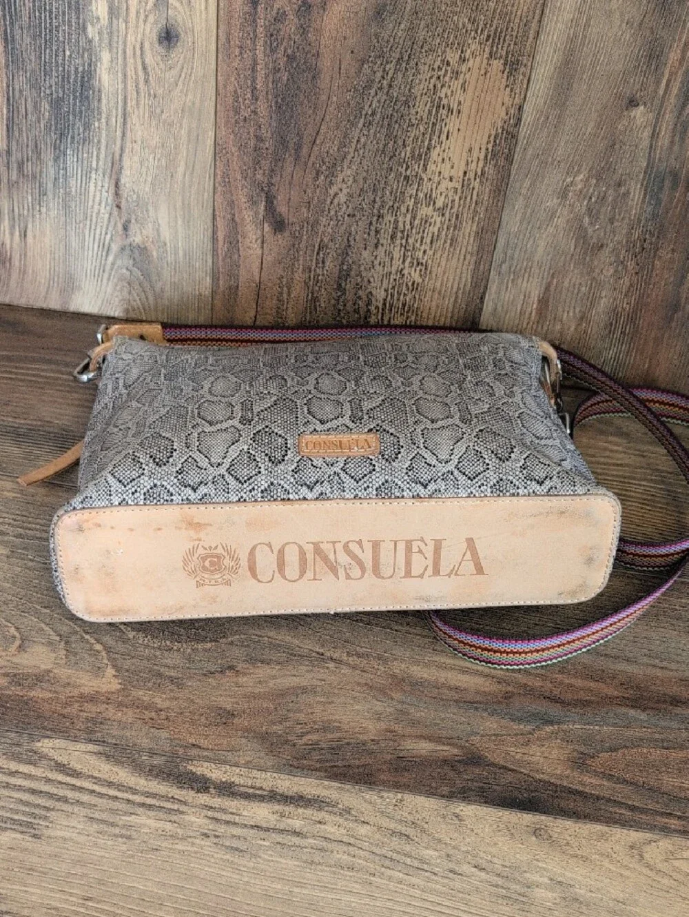 Consuela Wynne Snake Skin Print Downtown Crossbody Bag     AC173 - Picture 5 of 13